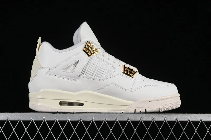 All categories Air Jordan Jordan series basketball shoes Air Jordan 4 C version Air Jordan 4 Retro "Metallic Gold" AJ4 Joe 4 meters white gold AQ9129-170